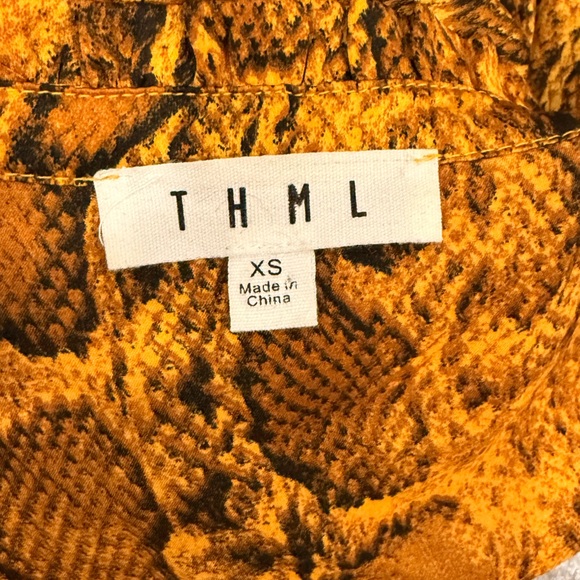 THML Snake Print Maxi Dress - Brown and Tan - Picture 3 of 3